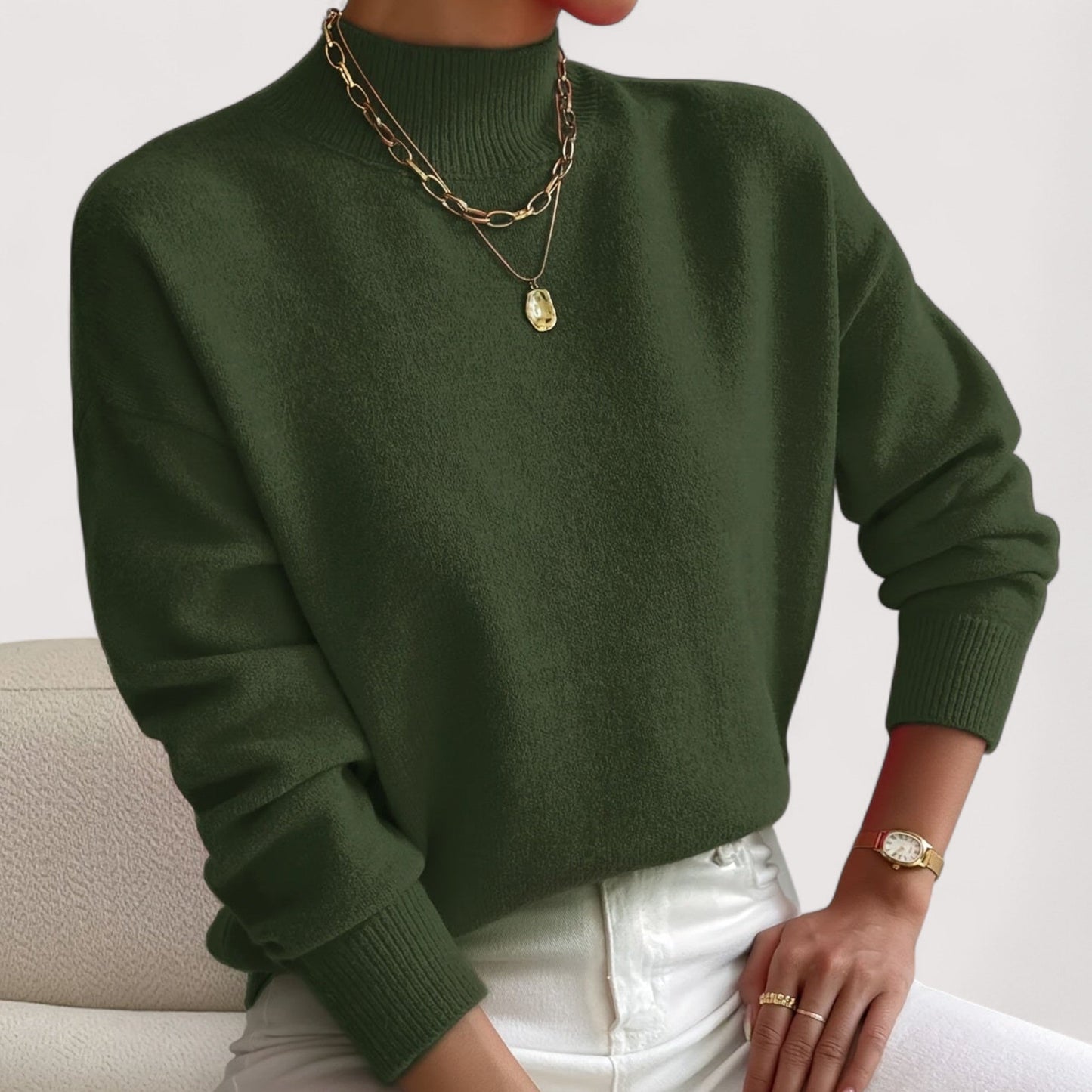 Women's Knitted Turtleneck Sweater