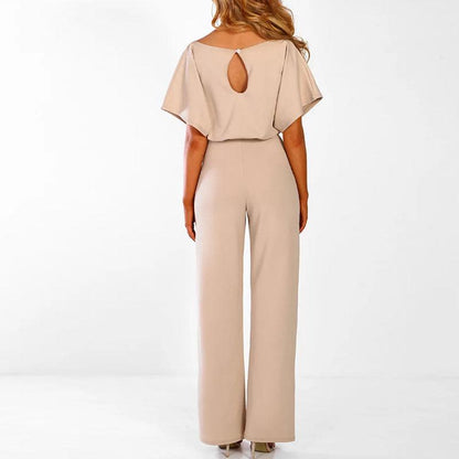 Women's Wide Leg Two-Piece Pants Set Belted