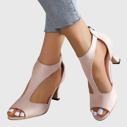 Women's Peep Toe T-Strap High Heels - Vonnera