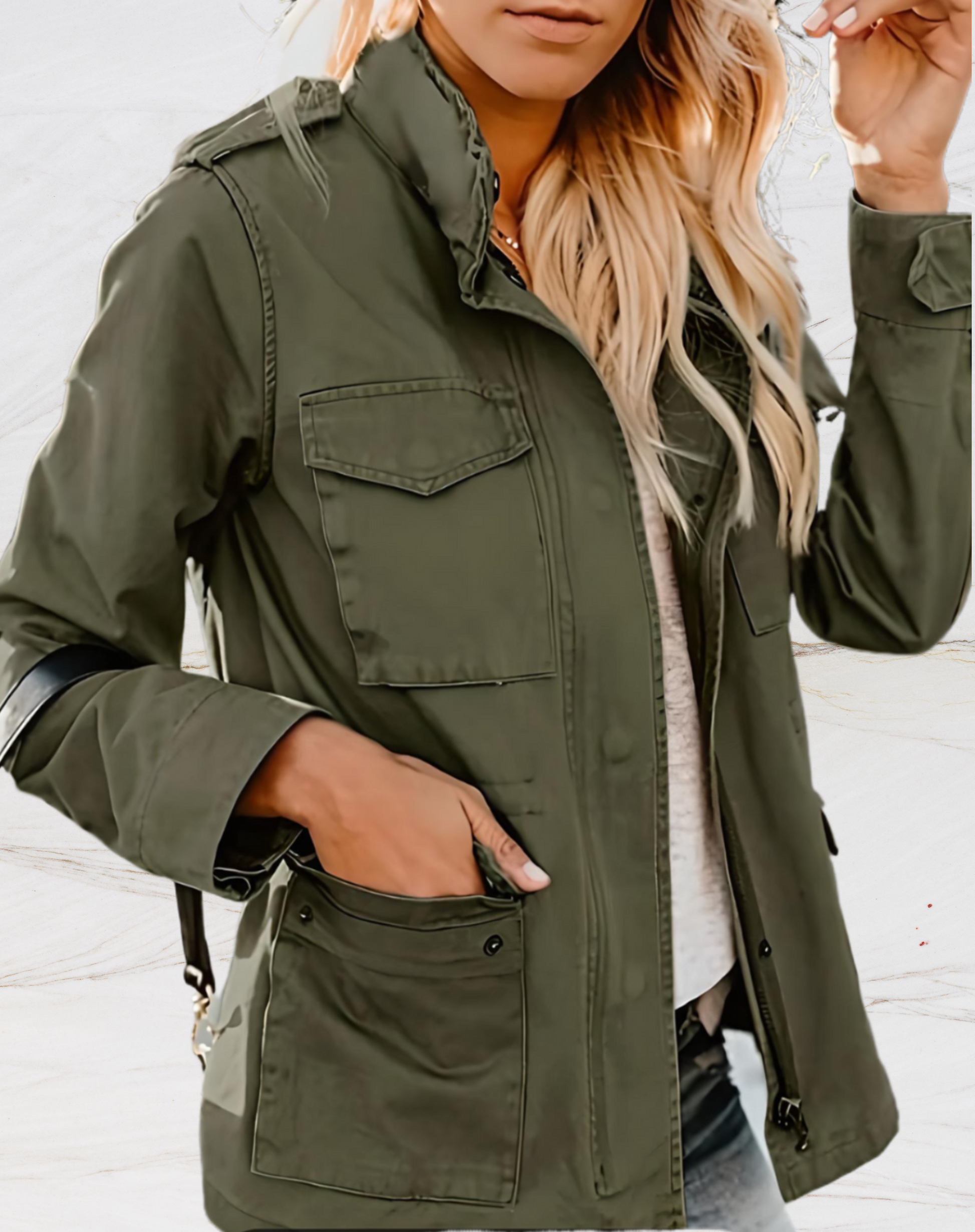 Women's Long Sleeve Utility Jacket - Vonnera
