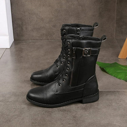 Image of Mary | Women's Lace-Up Ankle Combat Boots