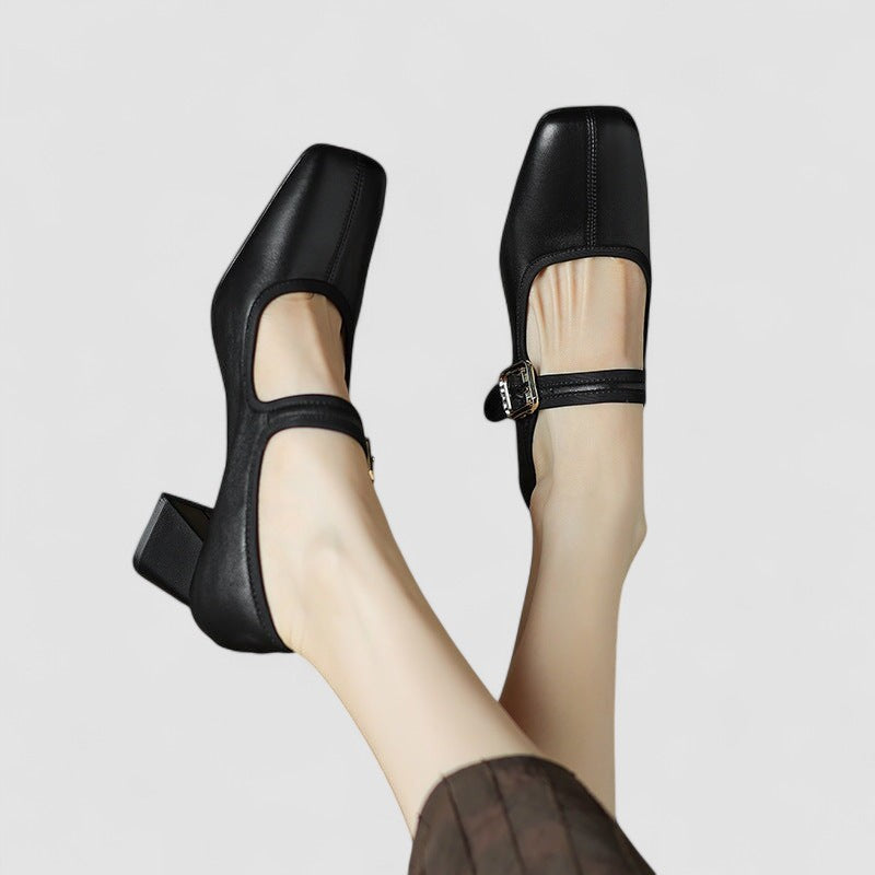 Women's Block Heel Sandals Instep Strap