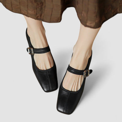 Women's Square Toe Block Heels Mary Jane Style - Vonnera