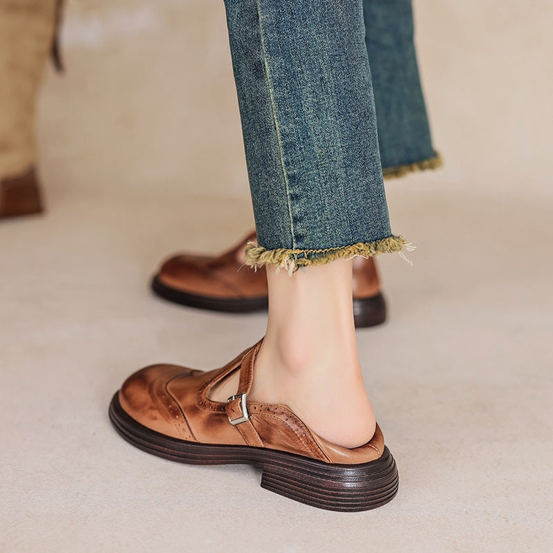 Vegan Leather Mary Jane Sandal