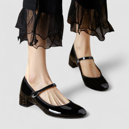 Women's Block Heel Mary Jane Shoes Closed-Toe - Vonnera