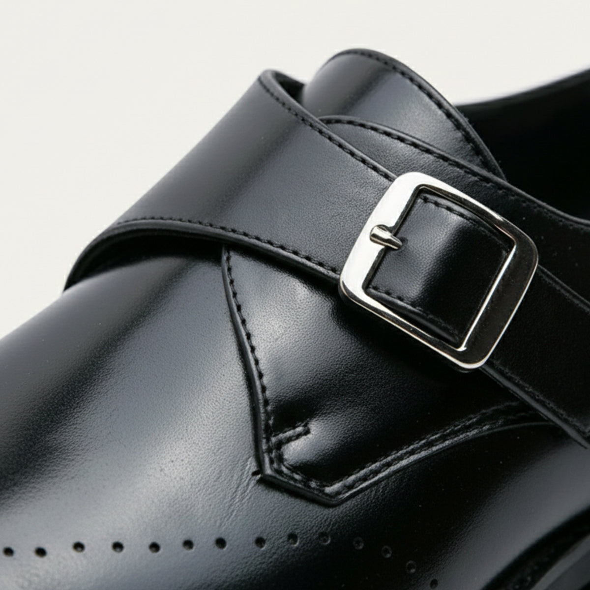 Men's Italian Leather Dress Shoes Buckle Brown