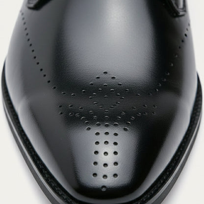 Men's Italian Leather Dress Shoes Buckle Brown