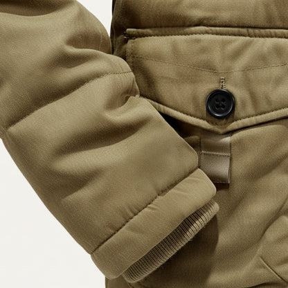 Men's Warm Winter Parka Jacket Fleece Lining