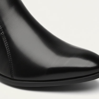 Men's Vintage Leather Ankle Boots Pointed Toe Brown
