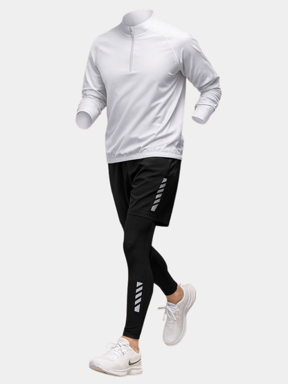 Men's Long Sleeve Quarter Zip Activewear Set - Vonnera