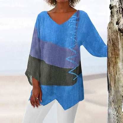 Women's V-Neck Long Sleeve Blouse - Vonnera