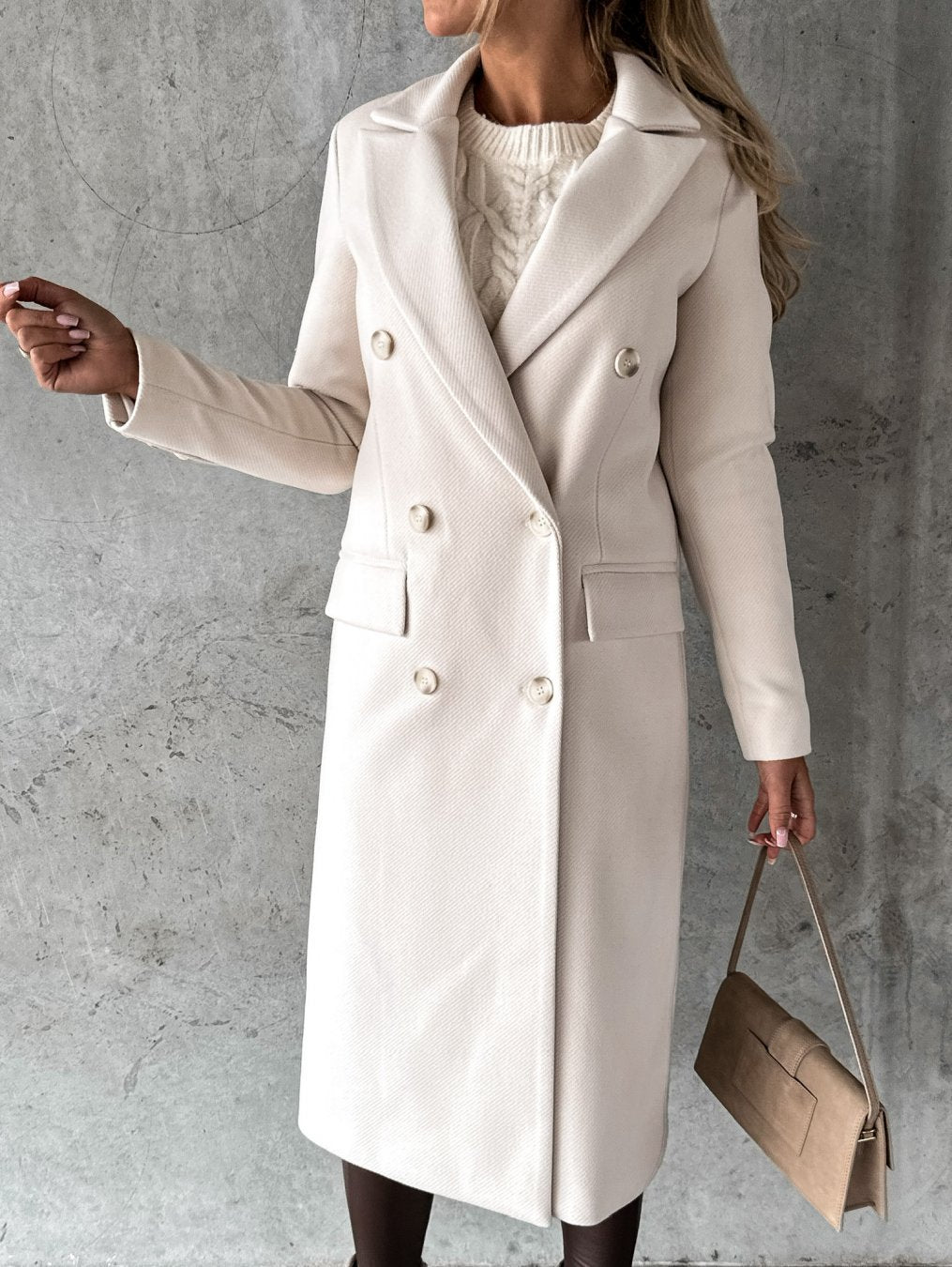 Image of Melanie | Women's Double-Breasted Long Coat