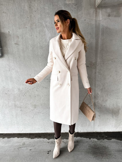 Image of Melanie | Women's Double-Breasted Long Coat