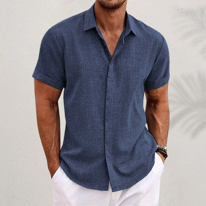 Men's Linen Short Sleeve Shirt - Vonnera