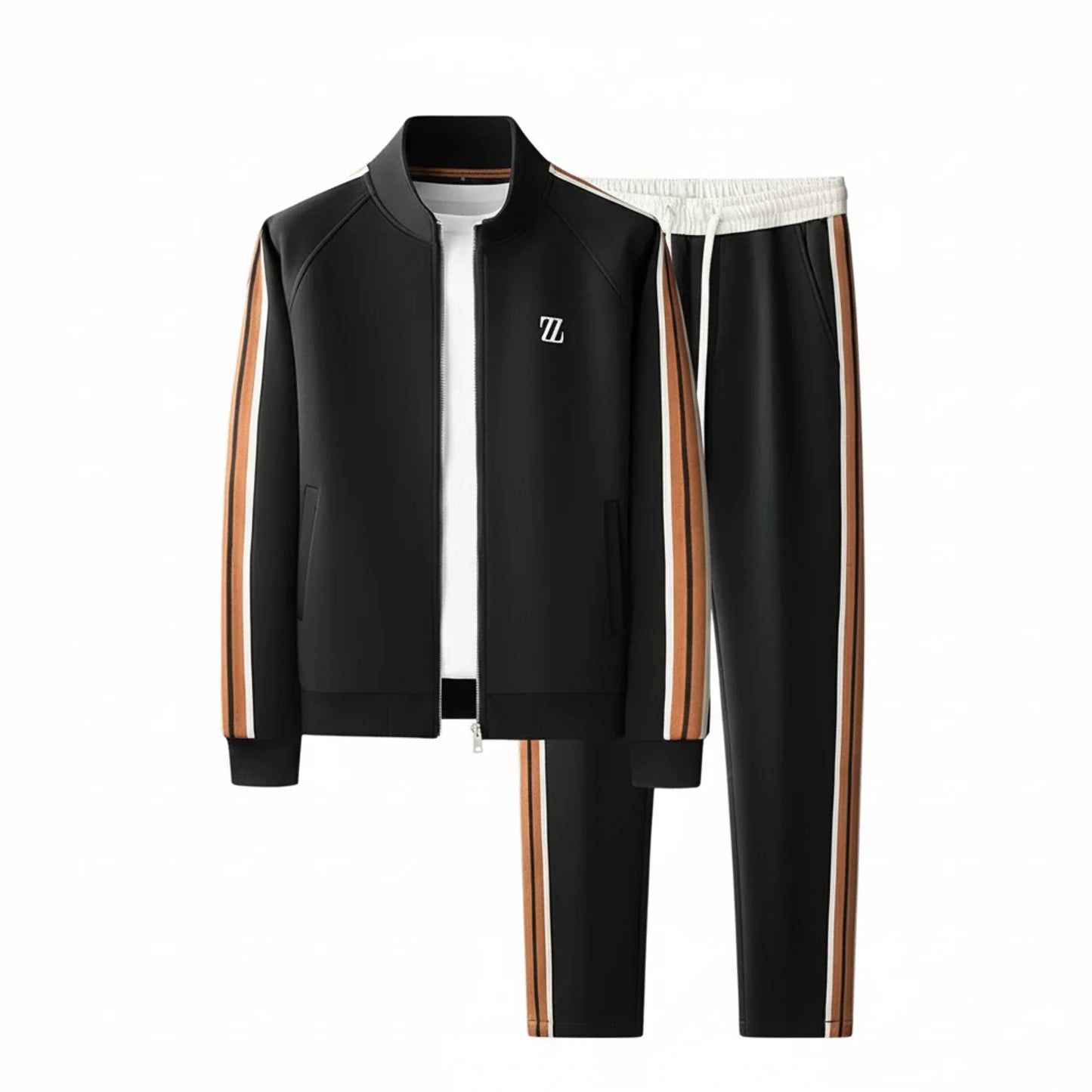 Men's Zip-Up Tracksuit Set