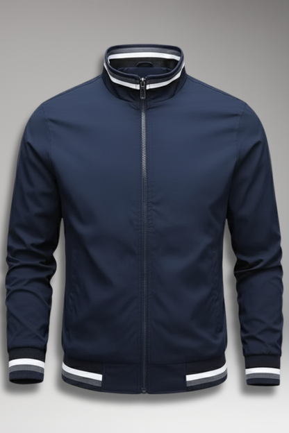 Men's Bomber Jacket Zipper Pockets - Vonnera