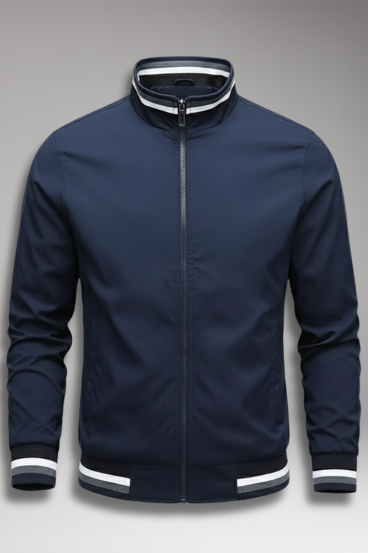 Men's Bomber Jacket Zipper Pockets - Vonnera