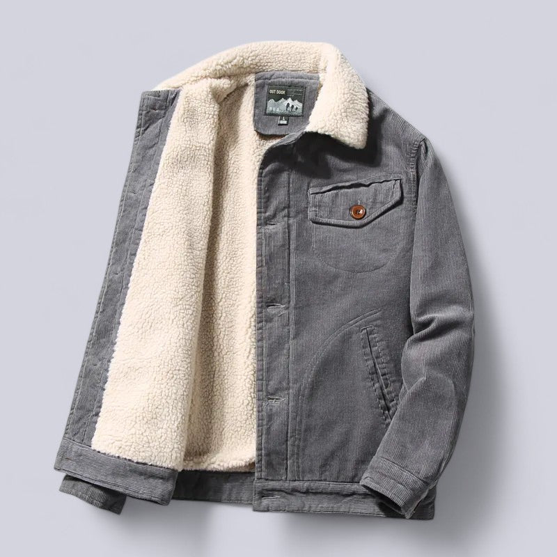 Men's Corduroy Jacket Soft Interior Autumn Brown