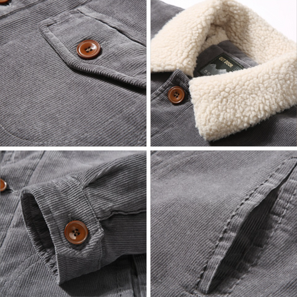 Men's Corduroy Jacket Soft Interior Autumn Brown