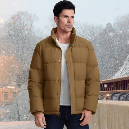 Men's Down Puffer Jacket Water-Resistant Black