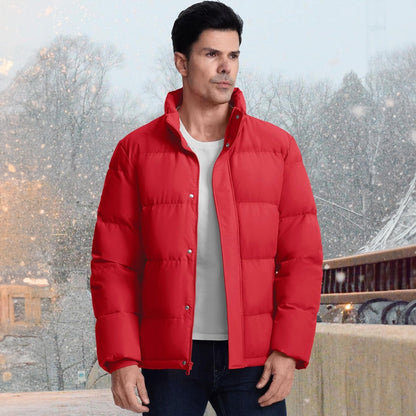 Men's Down Puffer Jacket Water-Resistant Black