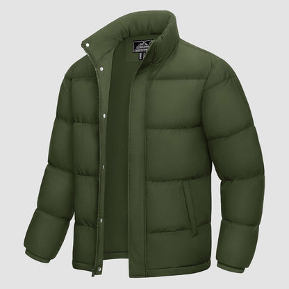 Men's Down Puffer Jacket Water-Resistant Black
