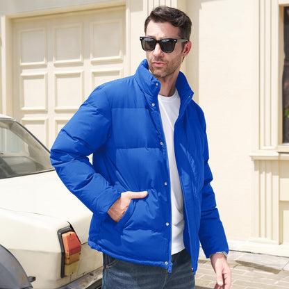 Men's Down Puffer Jacket Water-Resistant Black