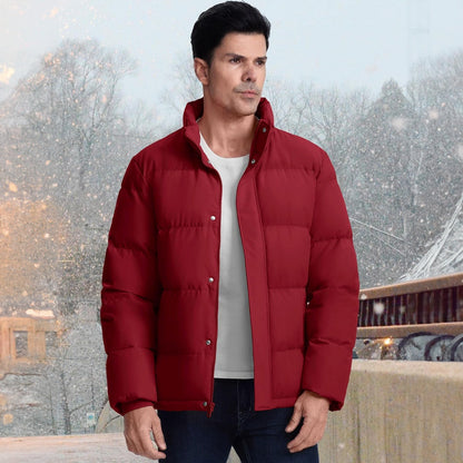 Men's Down Puffer Jacket Water-Resistant Black