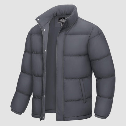 Men's Down Puffer Jacket Water-Resistant Black