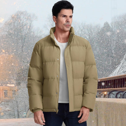Men's Down Puffer Jacket Water-Resistant Black