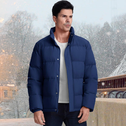 Men's Down Puffer Jacket Water-Resistant Black