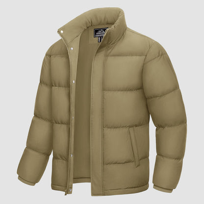 Men's Down Puffer Jacket Water-Resistant Black