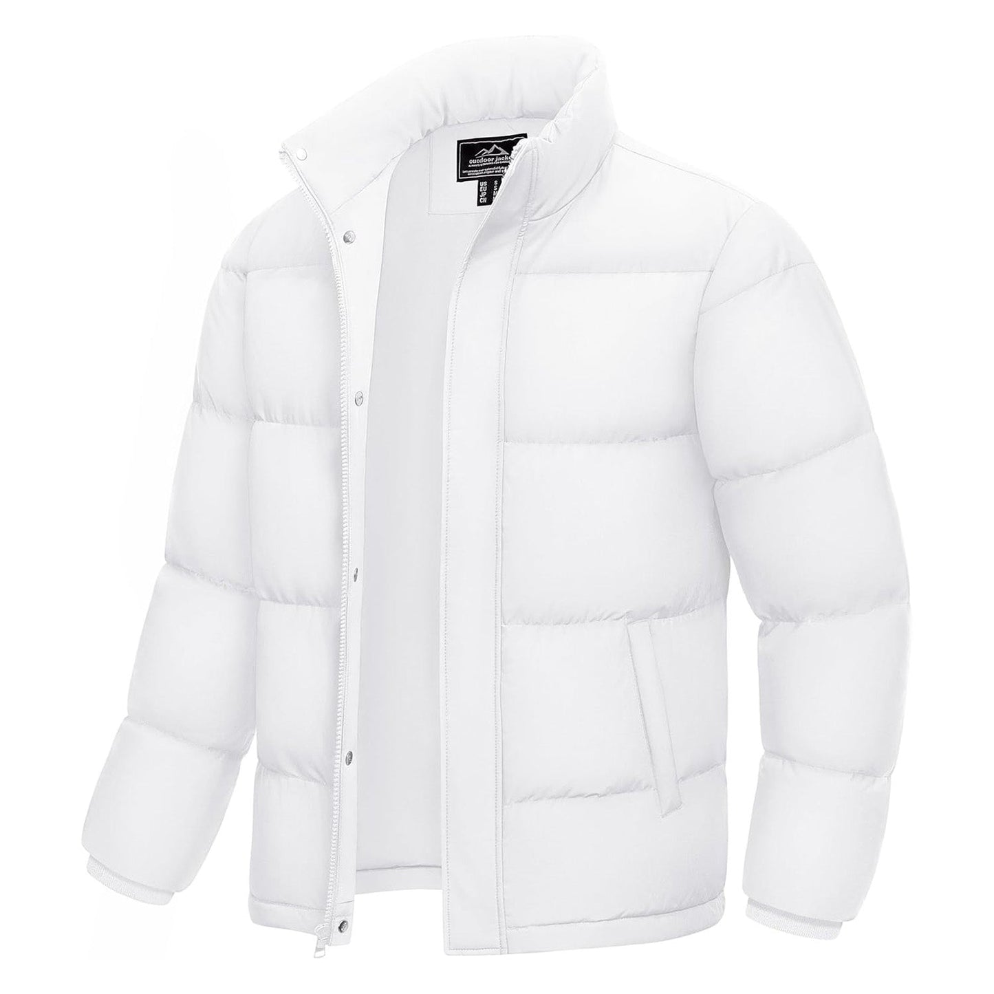 Men's Down Puffer Jacket Water-Resistant Black