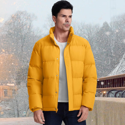 Men's Down Puffer Jacket Water-Resistant Black