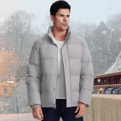 Men's Down Puffer Jacket Water-Resistant Black