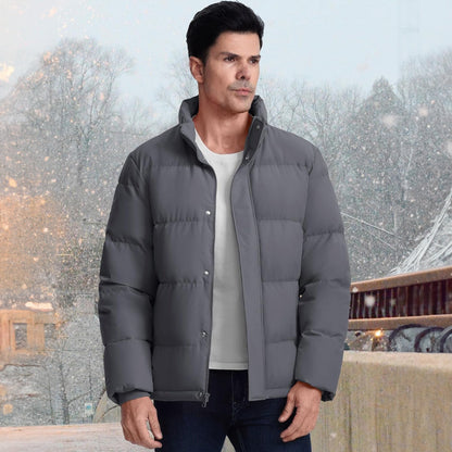 Men's Down Puffer Jacket Water-Resistant Black