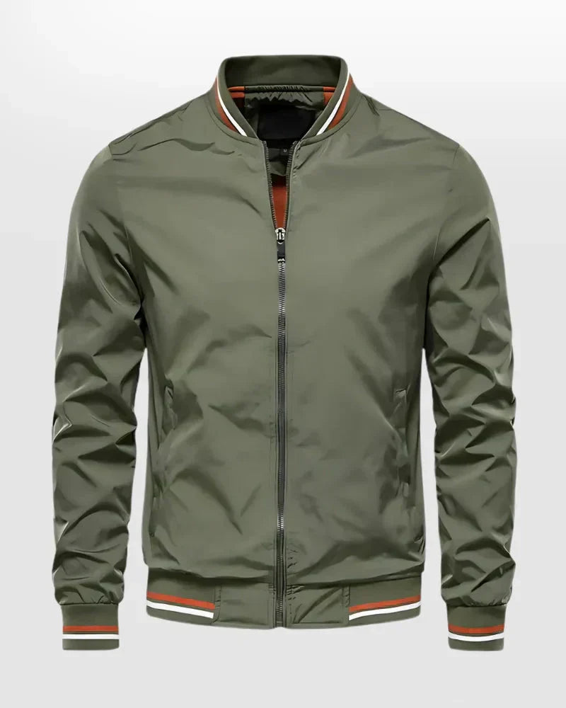 Men's Striped Bomber Jacket Lightweight Breathable - Vonnera