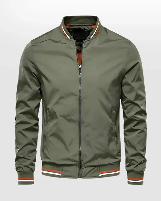 Men's Striped Bomber Jacket Lightweight Breathable - Vonnera