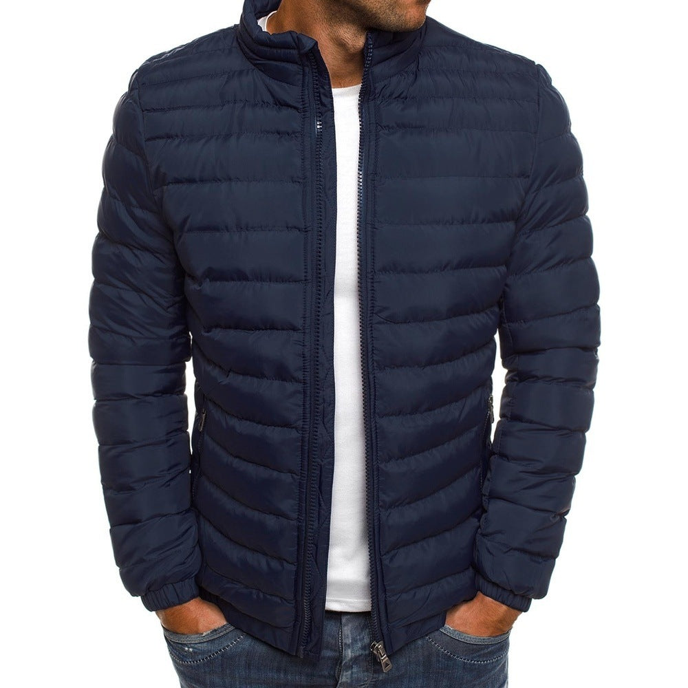 Men's Down Puffer Jacket Warm Waterproof Black