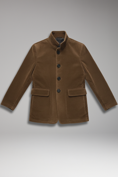 Men's Corduroy Jacket Button Front Brown - Vonnera