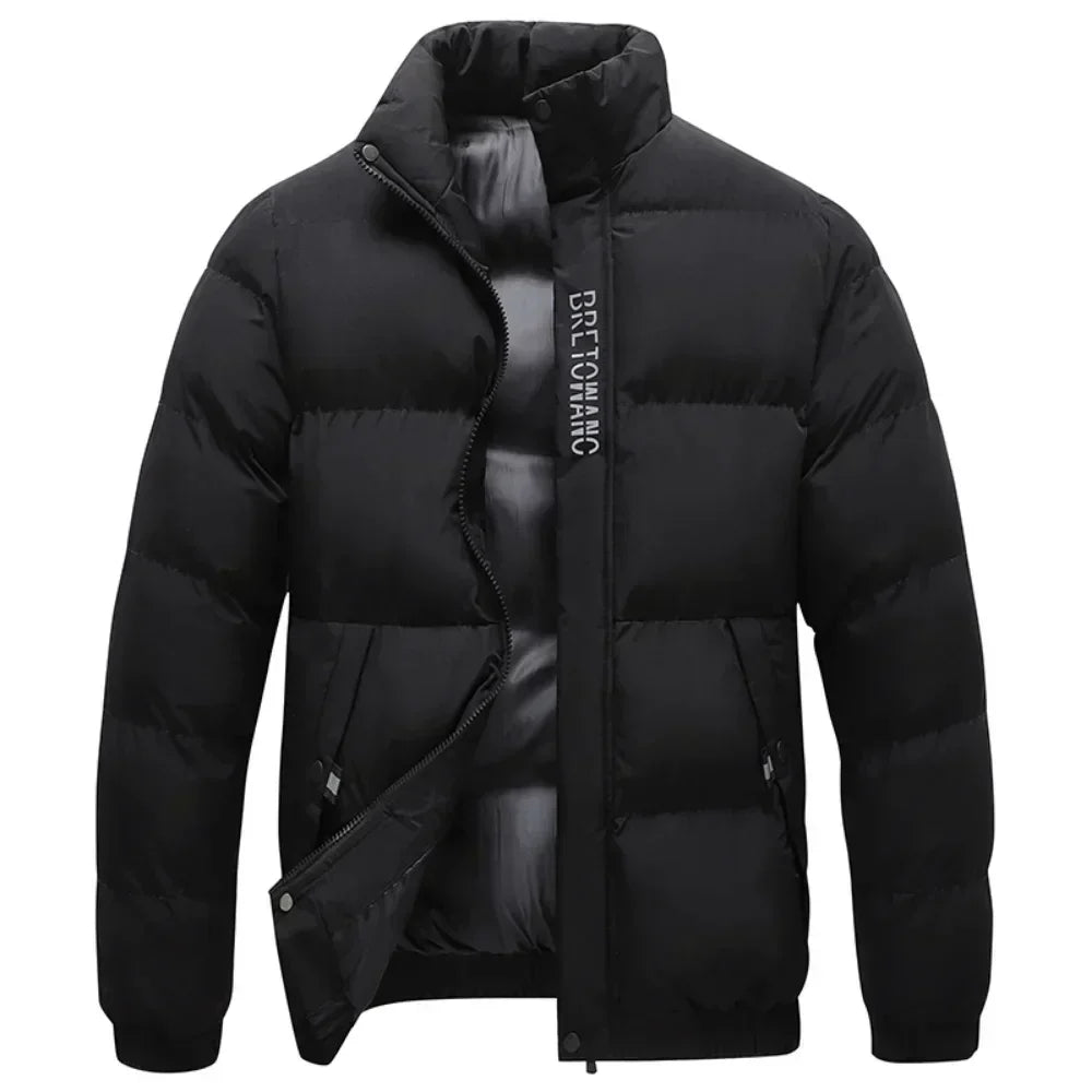 Men's Sharkskin Winter Jacket Waterproof Insulated Black