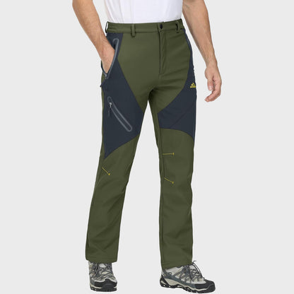 Men's Insulated Snow Pants Waterproof Fleece-Lined