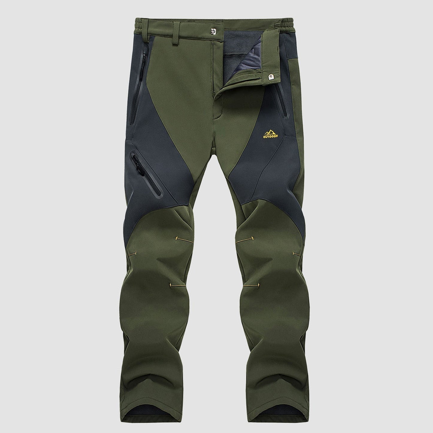 Men's Insulated Snow Pants Waterproof Fleece-Lined