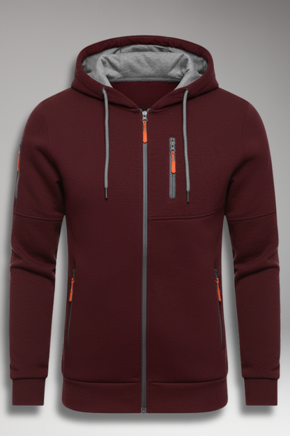 Men's Hooded Zip Jacket With Pockets - Vonnera