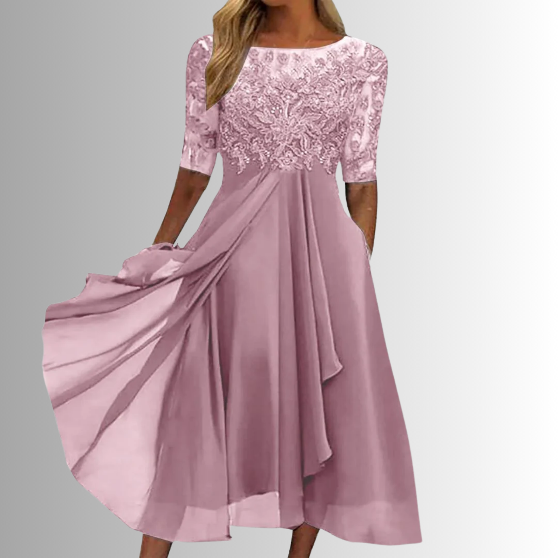 Meredith Women's A-Line Midi Dress - Vonnera