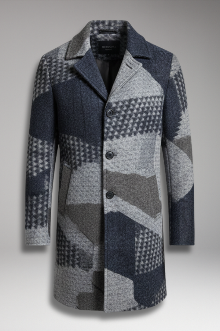 Men's Button Coat Mid-Length - Vonnera