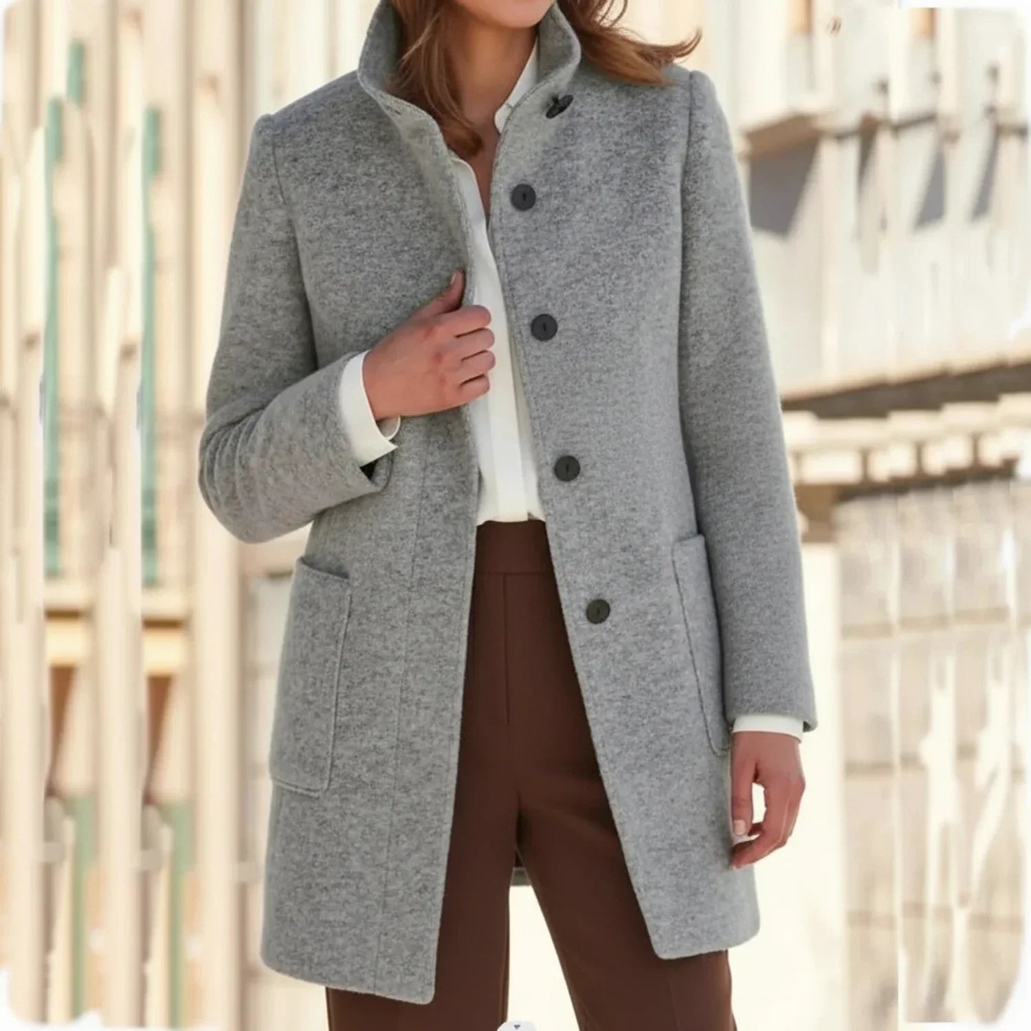 Women's Mid-Length Fall Coat - Vonnera