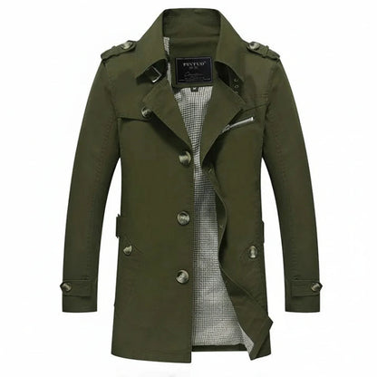 Men's Mid-Length Trench Coat