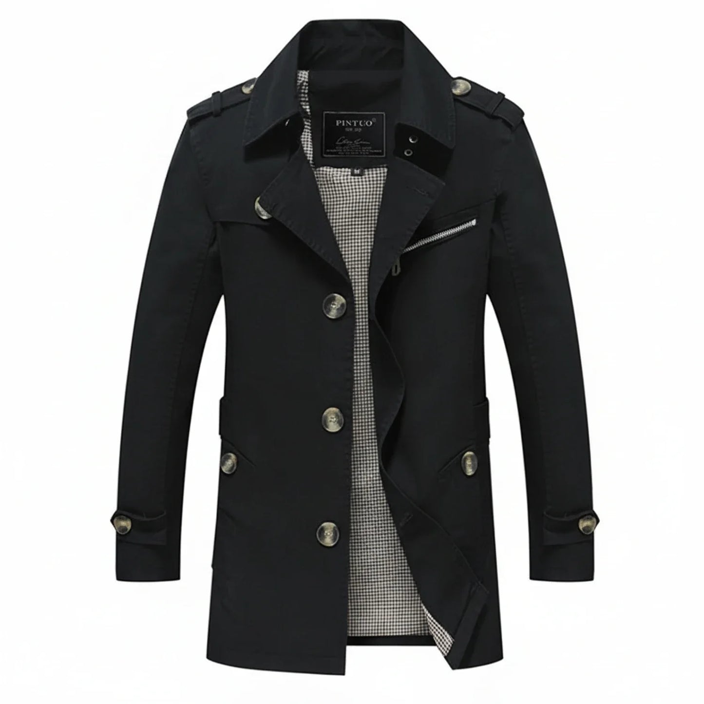 Men's Mid-Length Trench Coat - Vonnera