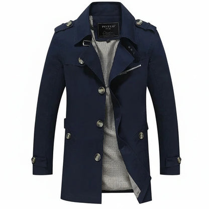 Men's Mid-Length Trench Coat